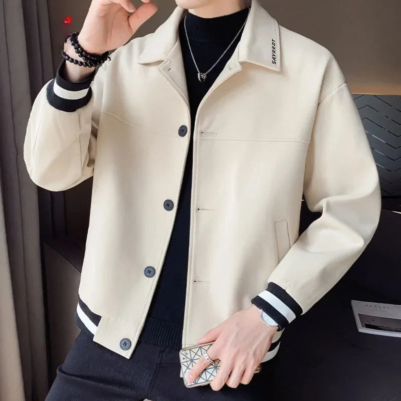 Men's Wool & Blends Jackets New In Male Coats Spring Autumn Original Brands Joker Stylish Fast Delvery Casual Cold Y2k Aesthetic