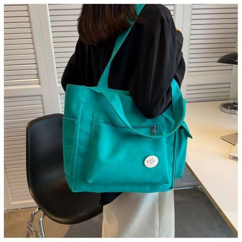 Women's Fashion Shoulder Bag Class Large Capacity Student Tote Bag New Canvas Commuter Handbag Carrying Bags cabas eco bag
