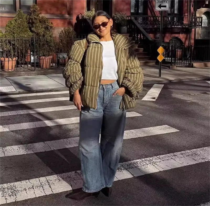 Women's Coat  New Loose and Comfortable Padded Jacket Fashionable Casual Cotton Coat for Autumn and Winter