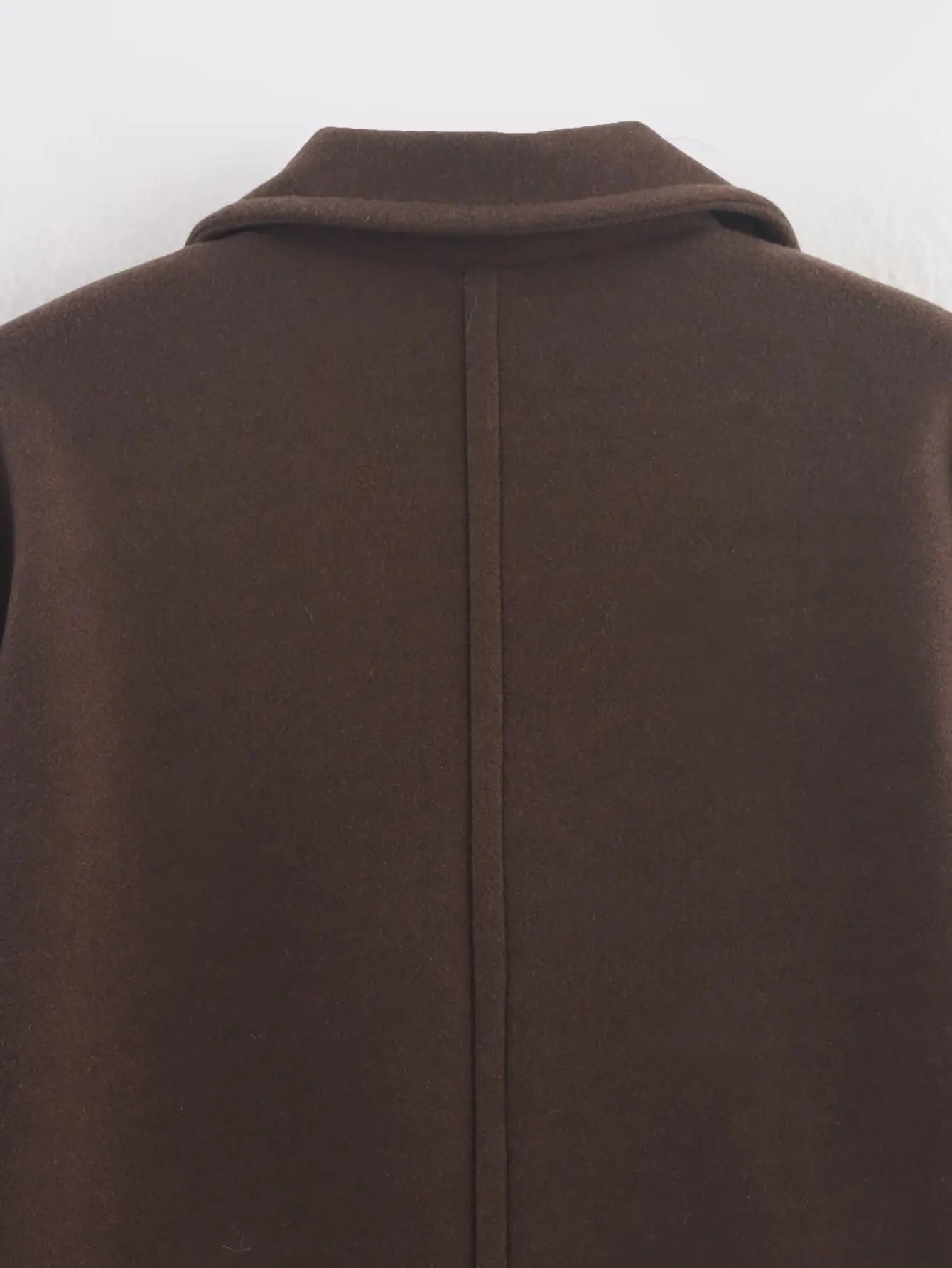 HH Women Autumn Winter New Fashion Lapel Woolen Edition Long Coat Female Simple Elegant Warm High Street Casual Jacket Mujer