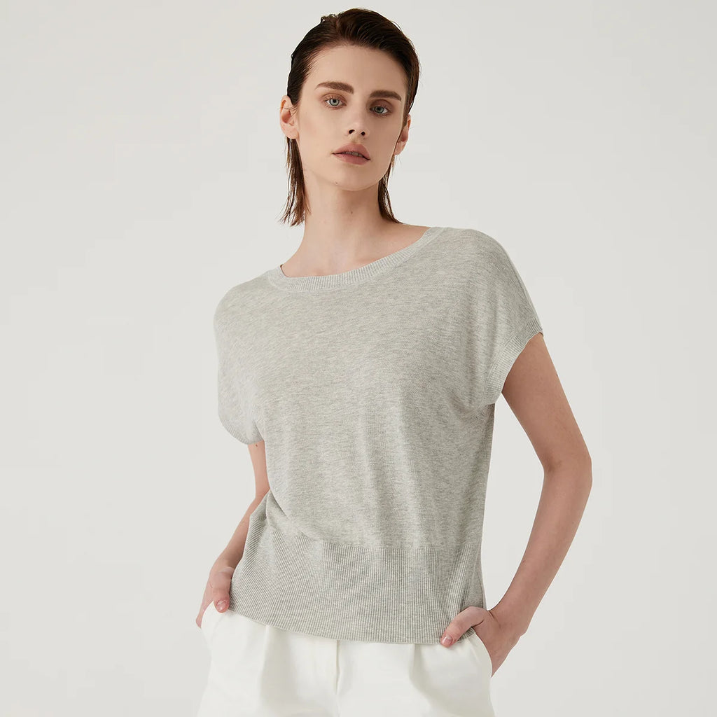 BG3511194  Ladies Clothes can be worn on both sides Summer Sweaters for Women Wool Silk Tops Women's Clothing Tshirt