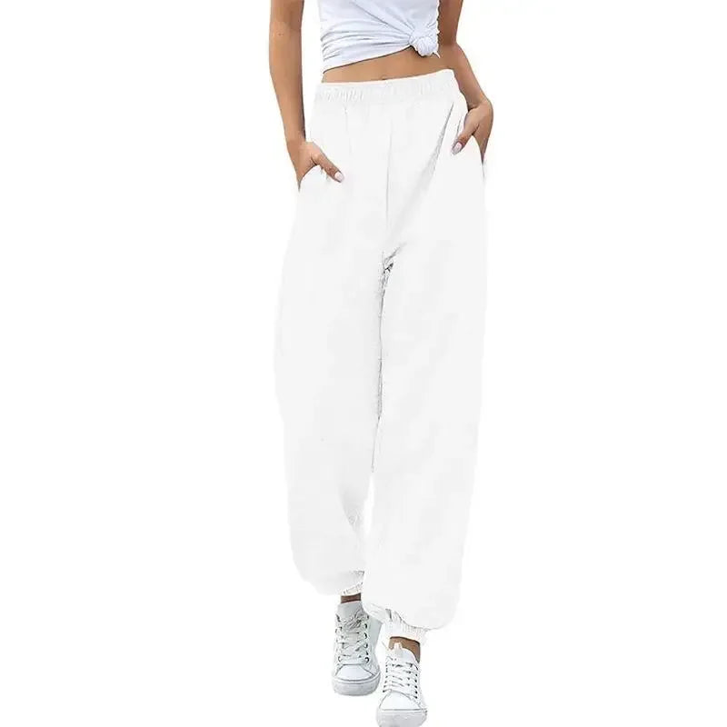 High Waist Casual Sporty Women's Pants Fashionable Home Wear Long Trousers Women's Loose Fit Sweatpants Versatile Trousers