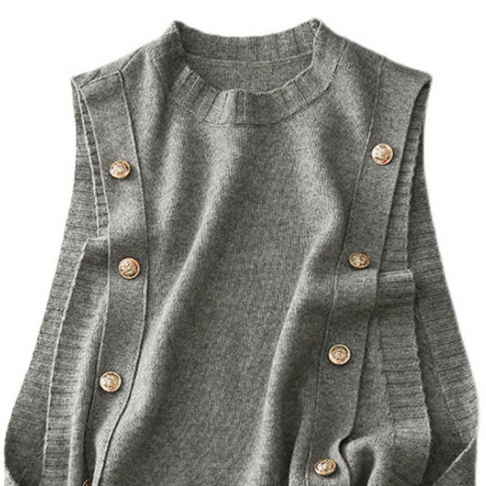 Women Vest for Shirts or Tops Fashionable Women's Knitted Vest Stylish Sleeveless Tank Top for Autumn Winter Soft Retro Trendy