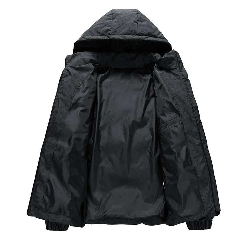 Men's coat  winter cotton padded jacket with hood  warm camouflage  thickened and down down cotton padded jacket