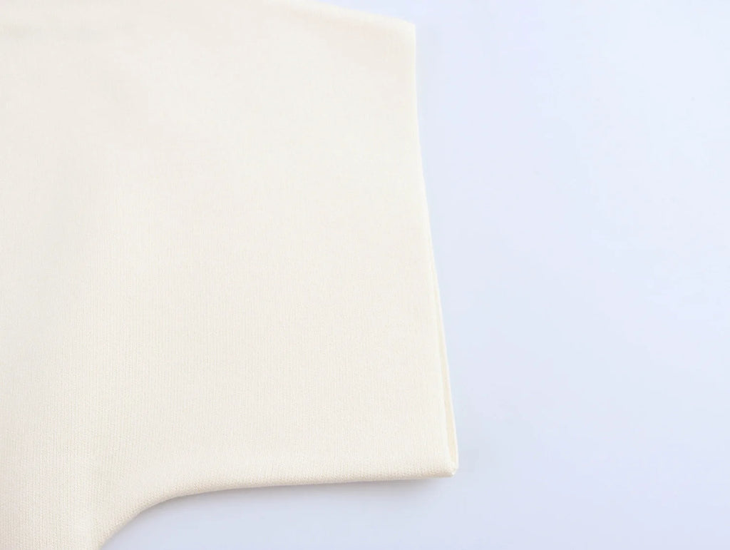 2024 New Autum Women's European and American Style Fashionable Flat-Needle Short-Sleeved V-Neck Knitted Jacket Street Style Top