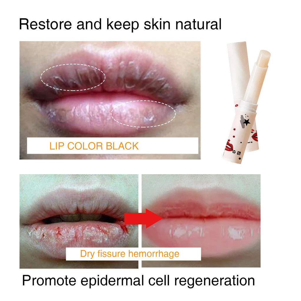 Lip Balm Moisturizing Lipstick For Dry Lips Reduce Lip Lines Makeup Nourishing Repair Brighten Exfoliation Lipbalm Lip Care