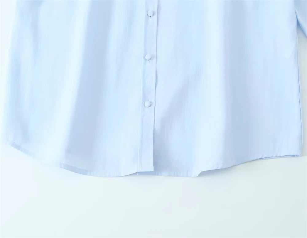 Women's Shirt 2025 New Fashion Autumn Winter Long Sleeve Soft Drape Shirt for Women Casual Chic Ladies Clothes