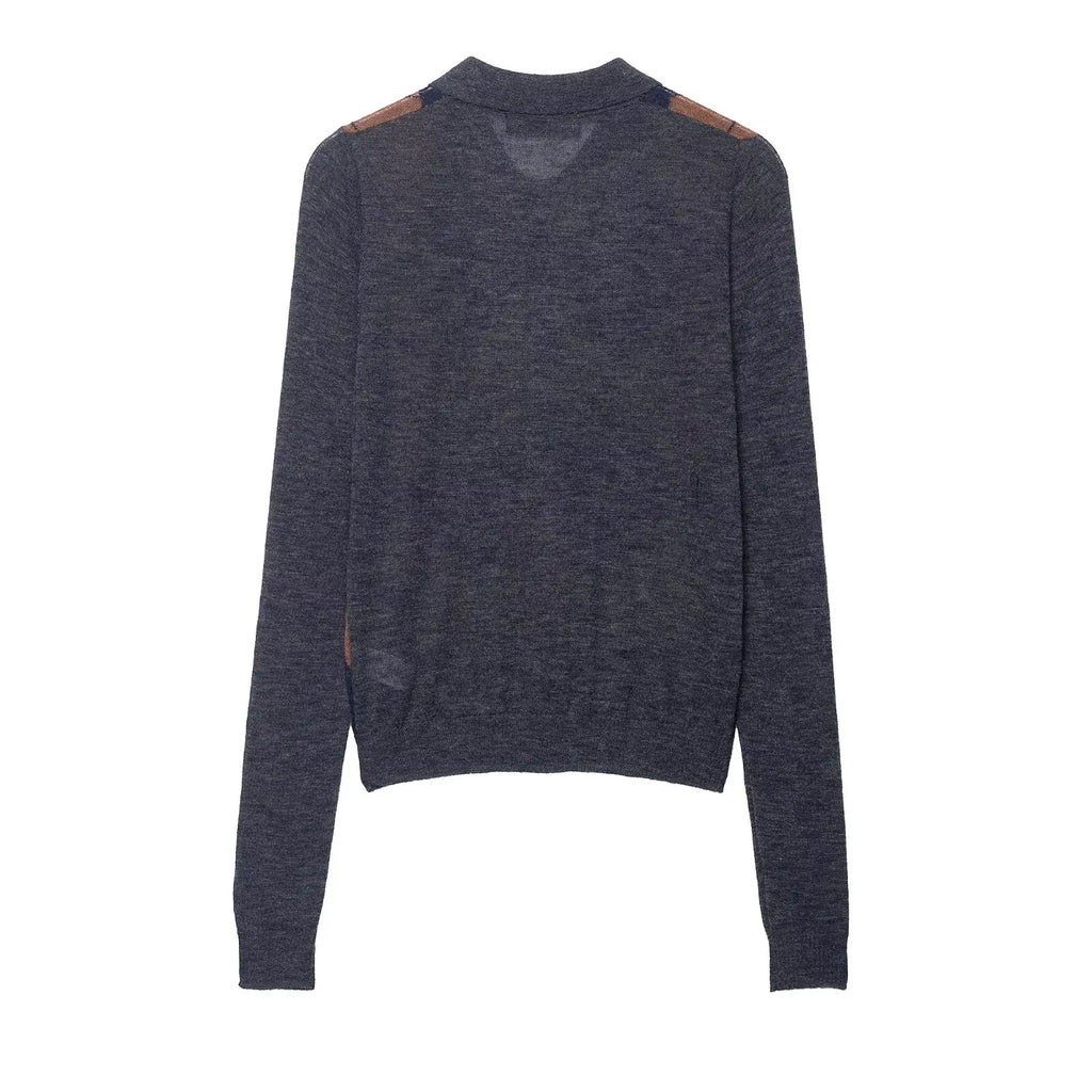 Women Sweater Pullover 2025 Autumn Winter New Fashion Long Sleeves Printing Women Sweater Pullover Elegant Hight Street Top