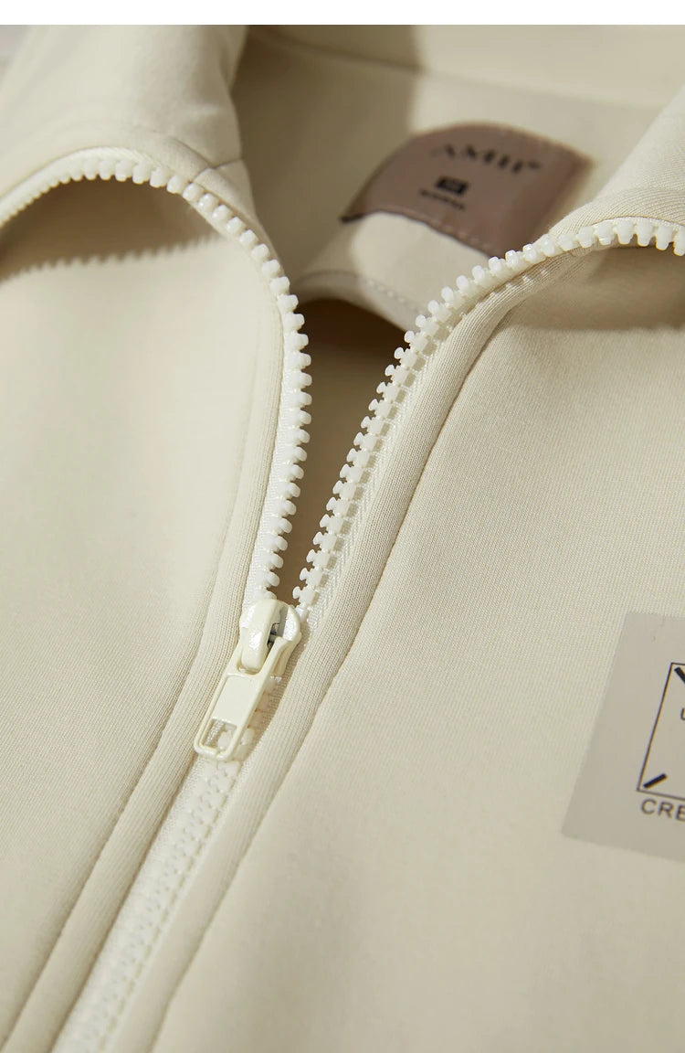 Amii Fall Clothes 2024 Women Casual Zip Up Short Coat Women Sweatshirt Solid Turtleneck Loose Sports Streetwear Jacket 12443222