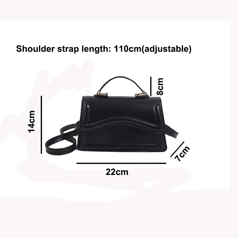 Women's New Flip Small Handbag Fashion Solid Color Shoulder Bag