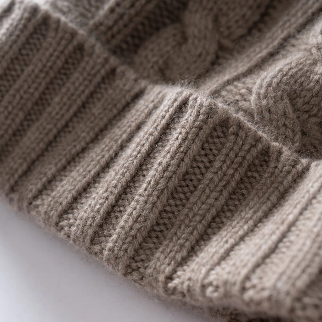 Cashmere Hat For Women/Men Winter New Thickened Fashion Solid Twisted Knitted Beanies Hats Casual Unisex Outdoor Soft Warm Caps