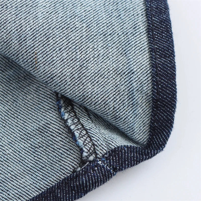 New Dresses 2025 Woman Fashion SummerSlim Denim Skirt Women's Clothing V-neck Tops