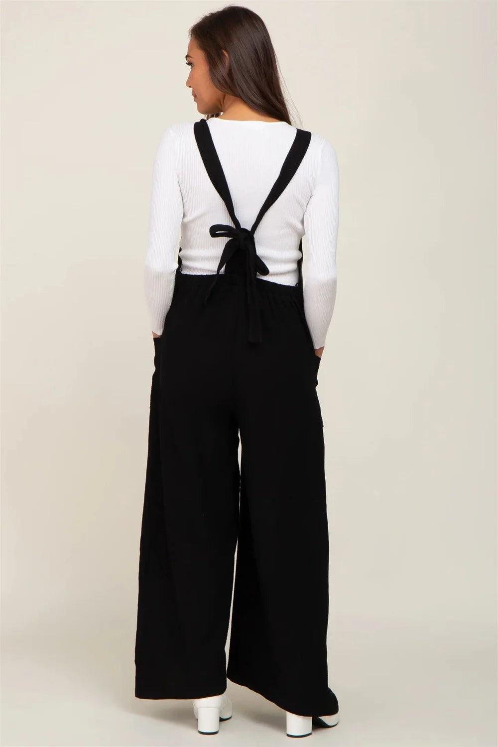 Maternity Clothes Cargo Pants Pregnant Women Clothing Wide-leg Overall Lace-up Mother Trousers Casual Maternity Workwear Pants