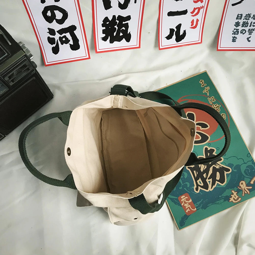 Women's School Messenger Bags For Women Shoulder Ladies Designer Handbag Solid Large Capacity Casual Canvas Shoulder Female Bags