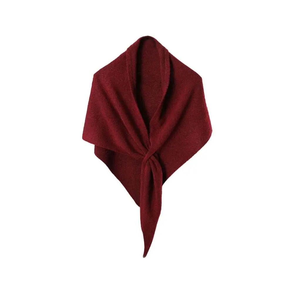 Women Cardigan Scarf Spring and Autumn Fashion Elegant Solid Color Triangle Scarf Retro Outdoor Leisure Shawl Cape Knitted Shawl