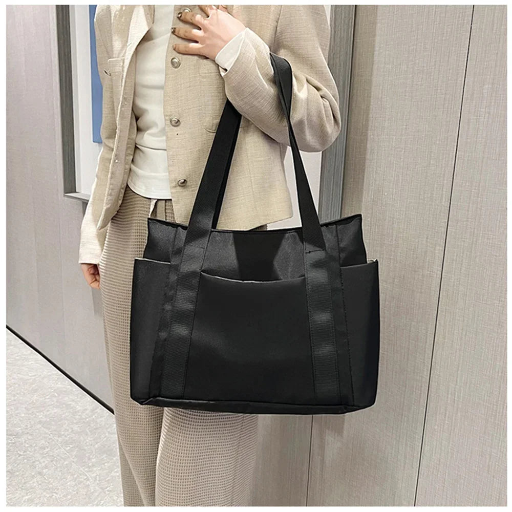 2024 New Handbags Casual Shopping Bags for Women Soft Canvas Big Capacity Tote Bag Messenger Big Mummy Shoulder Bag Ladies