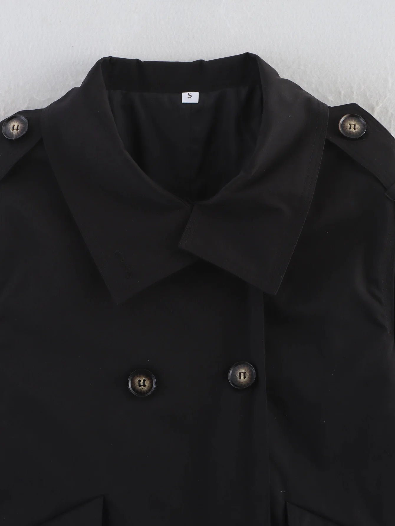 Trench Lady Coat Long Sleeve Coats Woman Jackets Casual Black Urban Classic Elegant New Denim Solid Cropped Outerwears