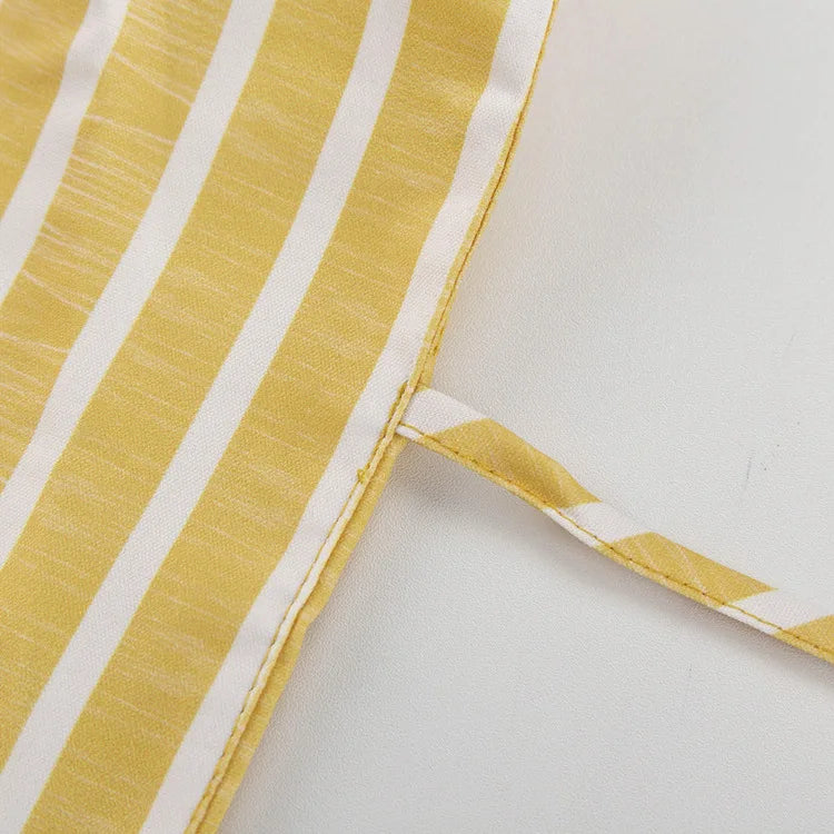 Women's Clothing 2025 Autumn New Striped Long-sleeved Loose Lace Top High Waist Trousers Fashionable Casual Suit