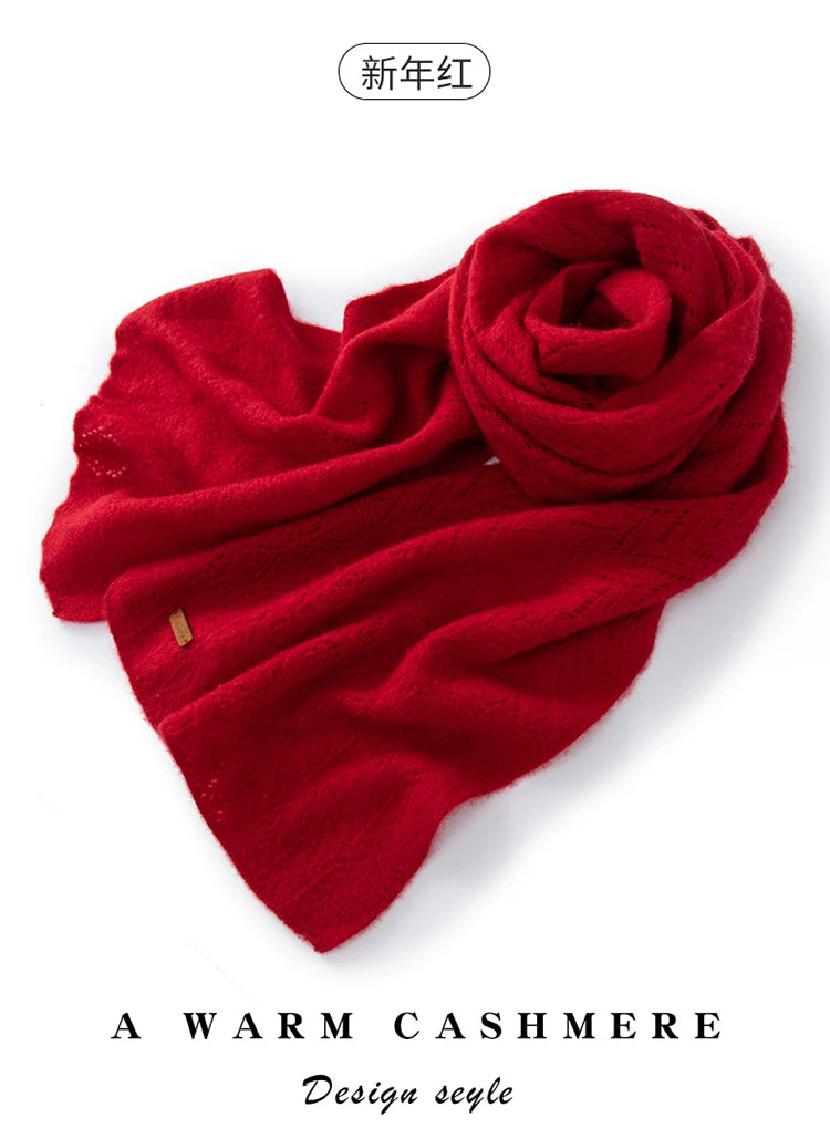 Scarf Cashmere 2025 Winter New Women's Fashion Style Skin friendly Knitted Warm Soft Scarf