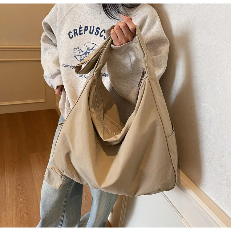 Women's Handbag Large Women Shoulder Shopper Bag Canvas Luxury Designer Cloth Tote Bags for Woman 2025 Trend Brands Big Female