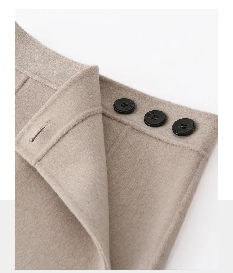 2025 Women's 100% Cashmere Thick Double sided Skirt Classic Multi functional Fashion Suitable for Business