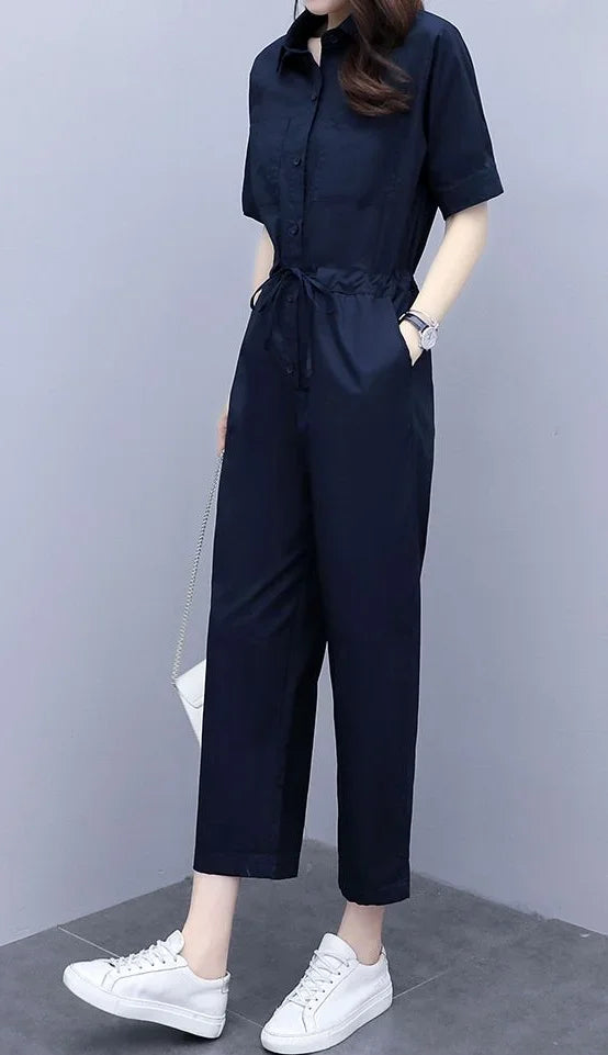 Trousers Woman Summer 2025 Top and Pant Sets for Women 2 Pieces Draw String Comfortable Outfit Cheap Casual Elegant Aesthetic D