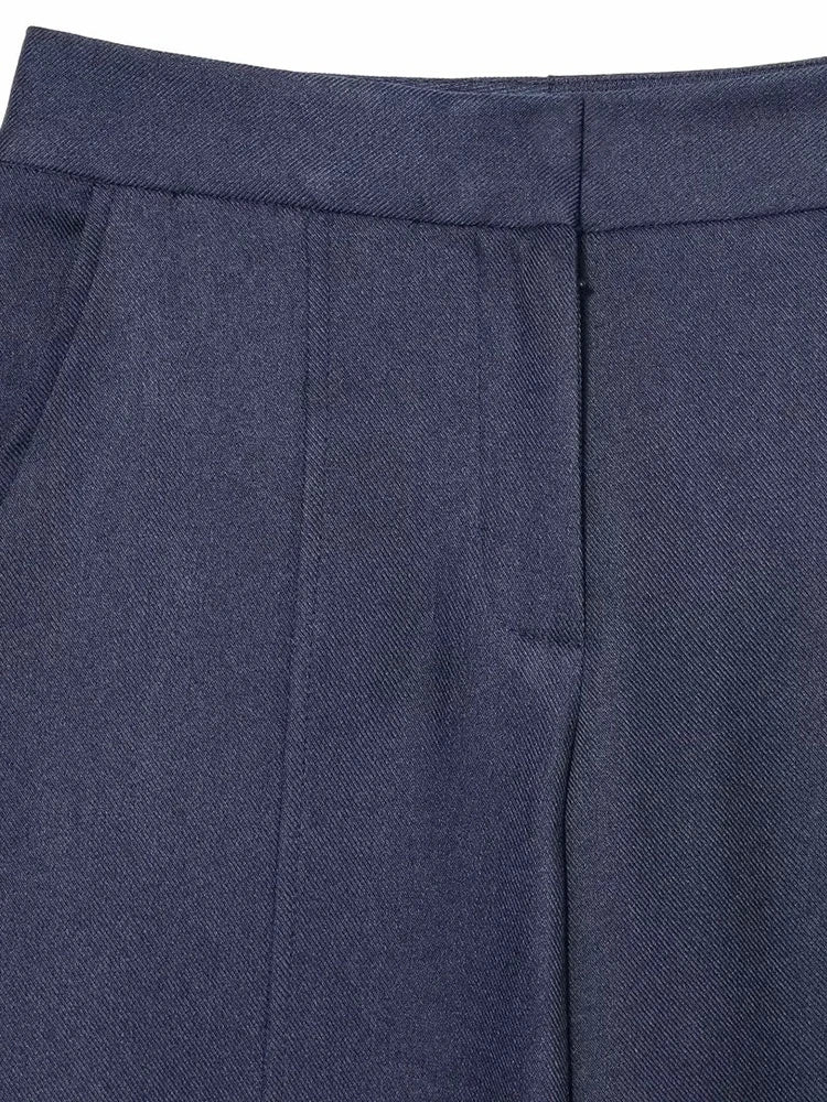 Women Winter  Autumn New Products Women's Clothing Long-sleeved Lapel Short Jacket Top Edge Straight Leg Pants Suit