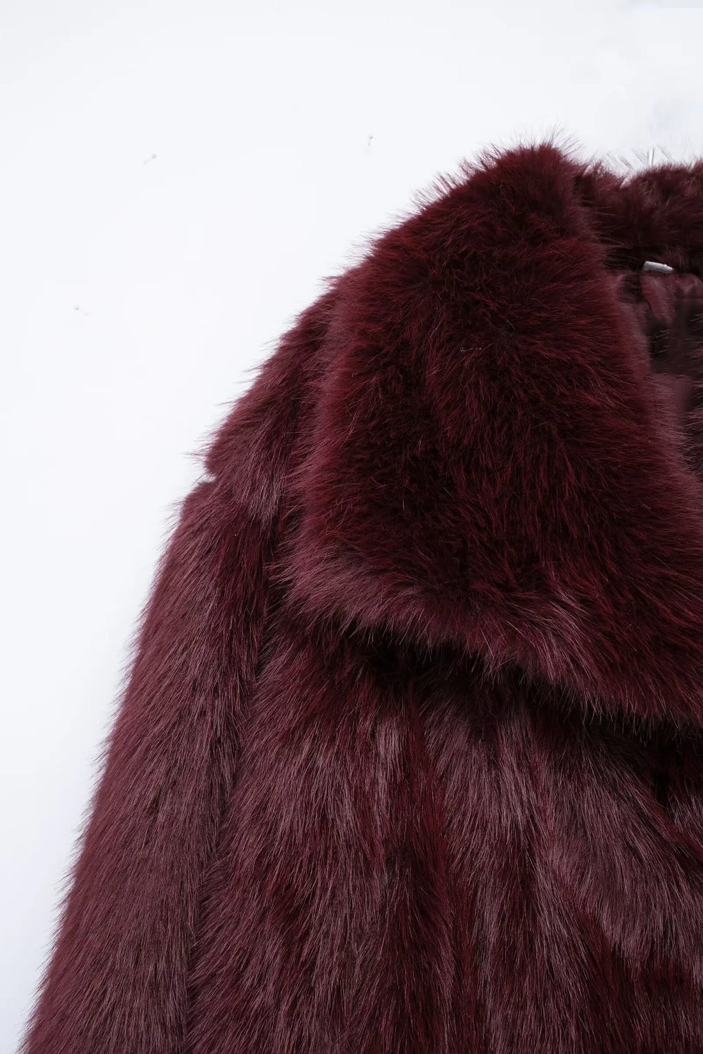 HH Winter Women Casual Faux Fur Lapel Jackets Fashion Solid Oversized Thick Coats Female Fuzzy Warm Long Sleeves Outerwear