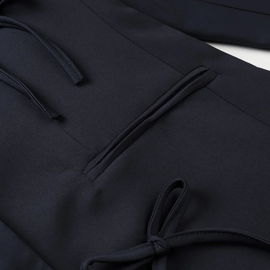 2025 new women's clothing fashion European and American style French fashion design bow decorative blazer