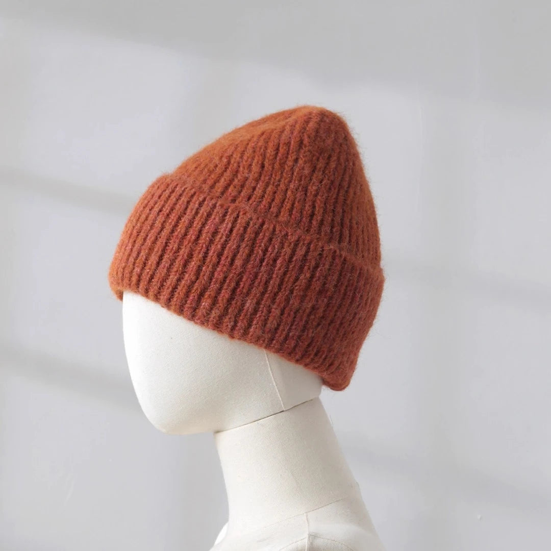2025 Wool Warm Winter Hat for Woman Big Head Soft Beanies Female Thick Knitted Cashmere Hat Unisex Skiing Ski Outdoor Cap