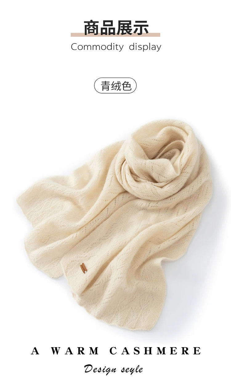 Scarf Cashmere 2025 Winter New Women's Fashion Style Skin friendly Knitted Warm Soft Scarf