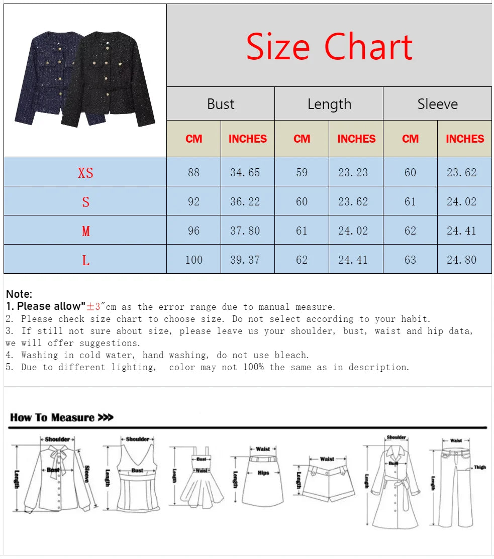 BSAY tweed jacket with belt women's clothing autumn winter new Round long sleeved button up outerwear chic France short coats