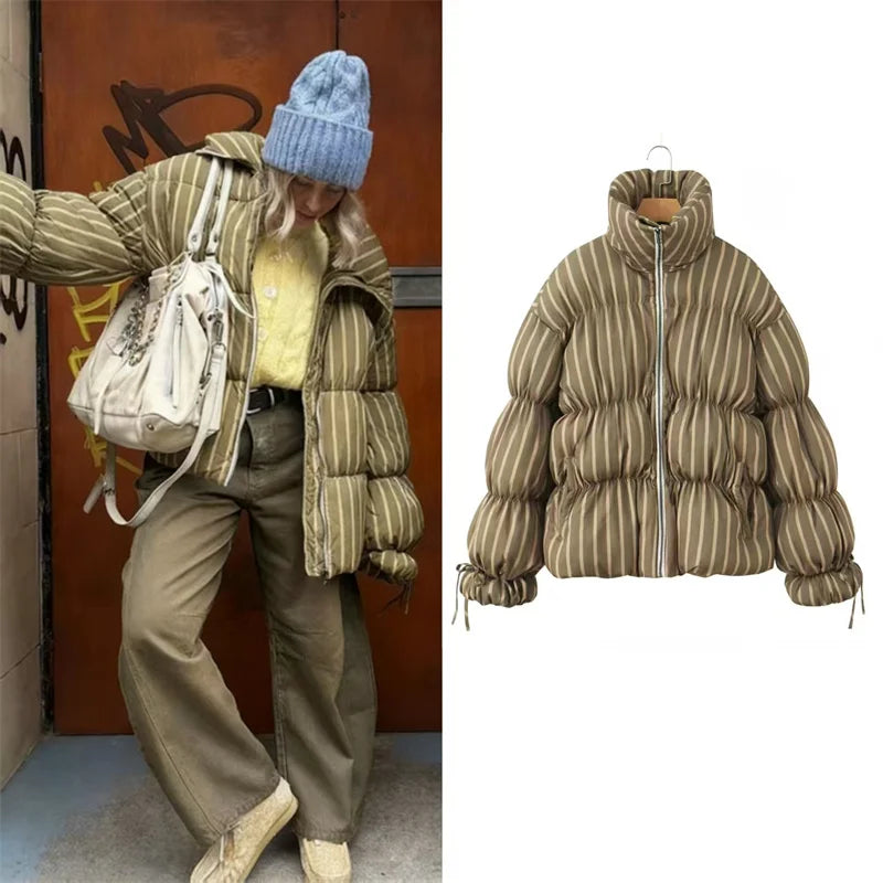 Women's Coat  New Loose and Comfortable Padded Jacket Fashionable Casual Cotton Coat for Autumn and Winter