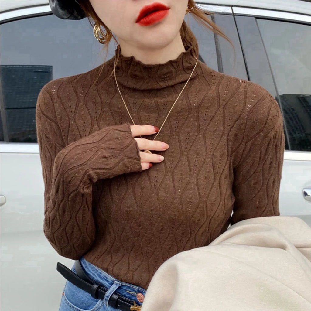 Cashmere Turtleneck Women Sweaters 2025 Autumn Winter Warm Pullover Slim Tops Knitted Sweater Jumper Soft Pull Female
