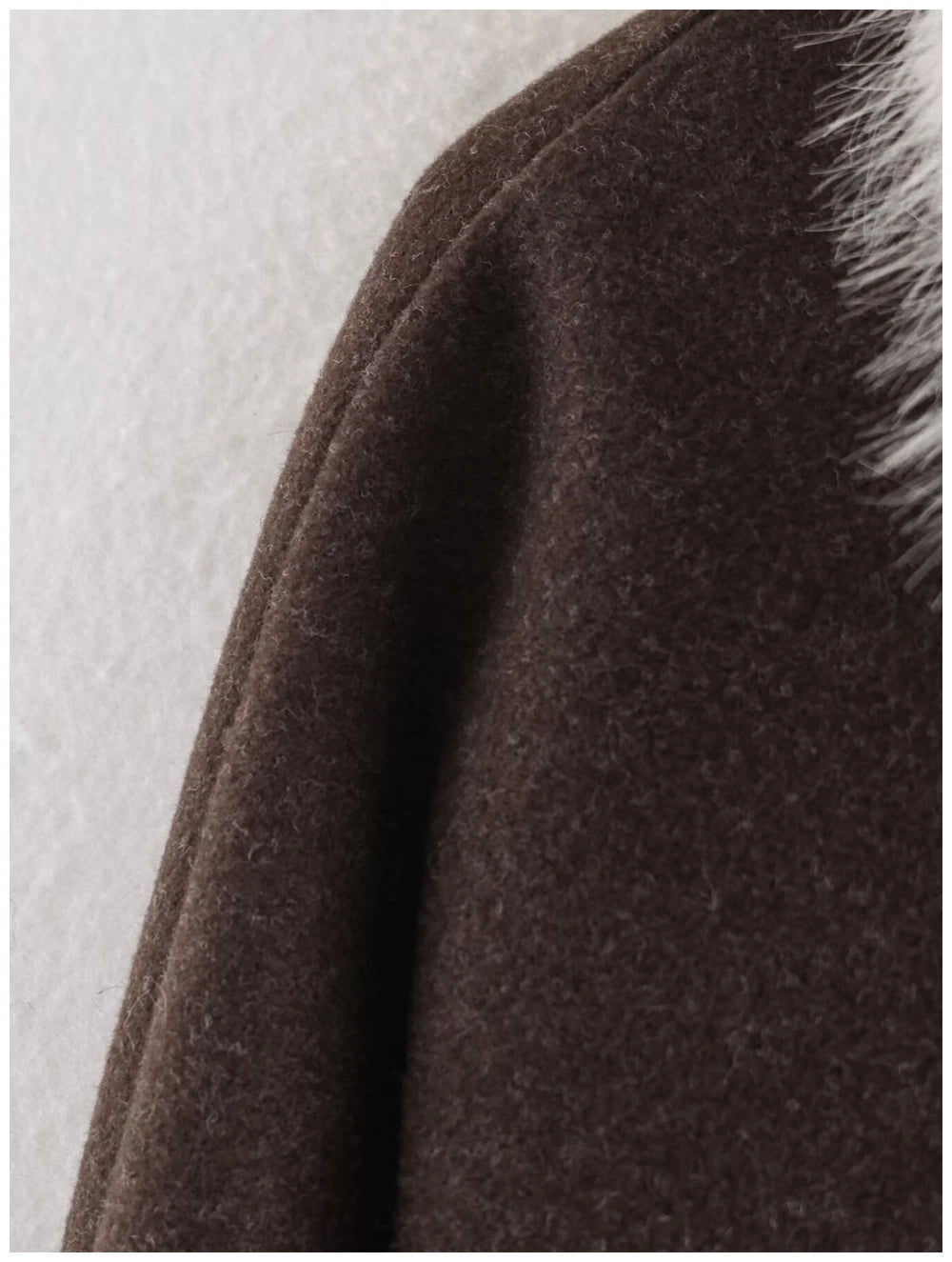 Womens Fashion Coat With Fur Collar Single Breasted Wool Coat Stylish And Versatile Suitable For Everyday And Work Wear