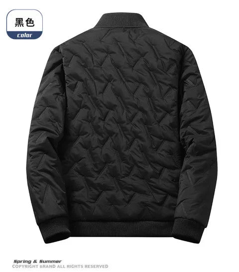 Winter Lambskin Wool Coat for Men and Elderly, Loose Stand-up Collar, Thickened with Padding, Father's Cotton Jacket