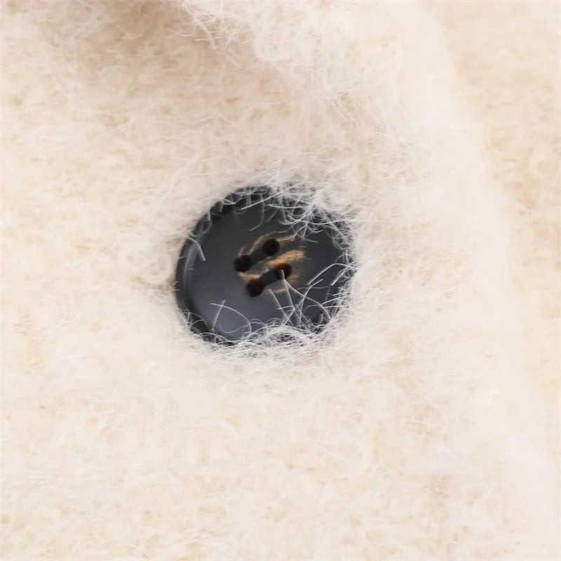 Women's Coat 2025 Autumn New Style White Long-Sleeve Double-Breasted Simple Loose Coat Casual Fashion Versatile