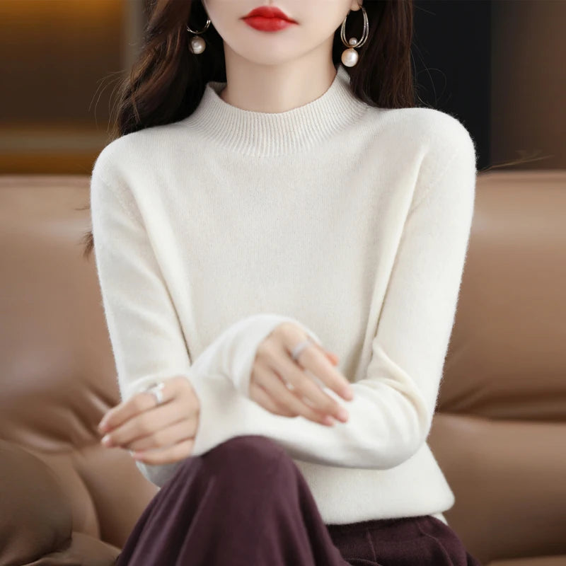 Cashmere Sweater Female 100% Merino Wool Winter Women Knitted Femme Pullover Top Winter Warm Women's 2024 New