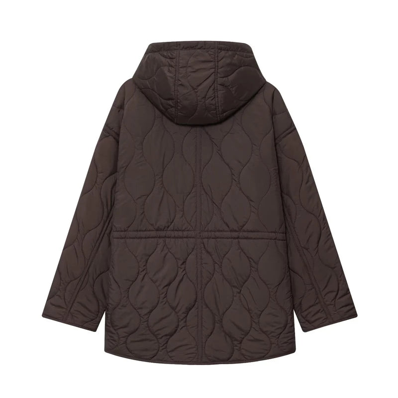 Women's Coat 2025 New Fashion Autumn and Winter Warm Hooded Parkas Quilted Coat for Women Casual Chic Ladies Coat
