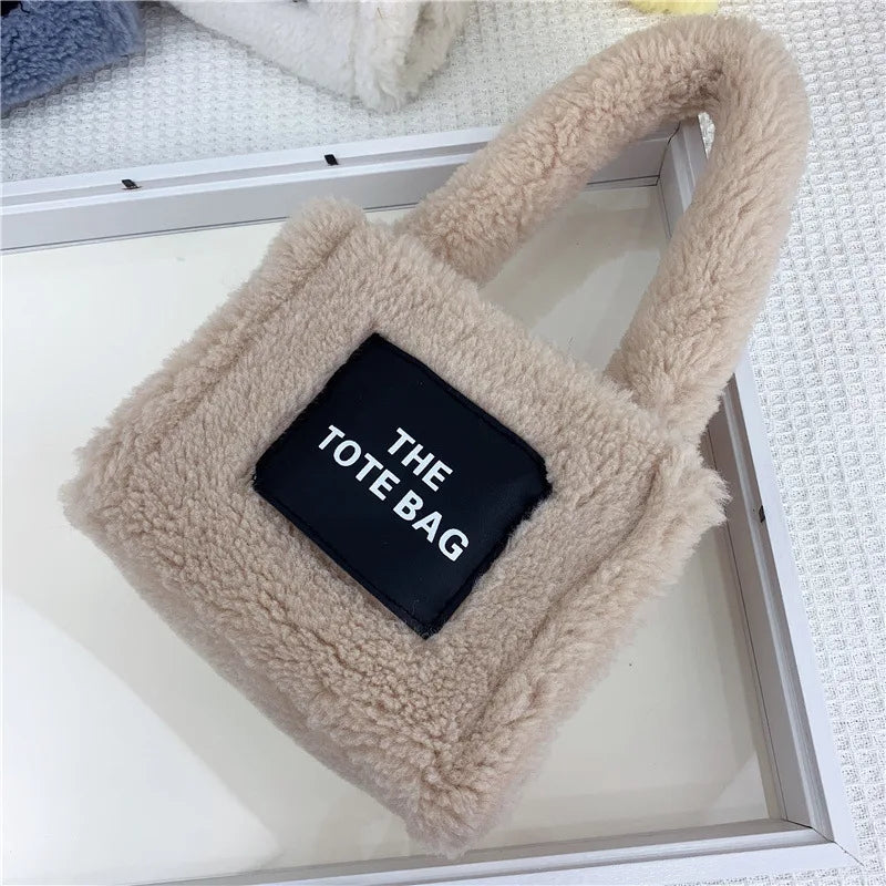 Tote Bag for Women Winter Designer Lamb Wool Fashion Letters Handbags Women's Luxury Shoulder Crossbody Bags Handbag Totes