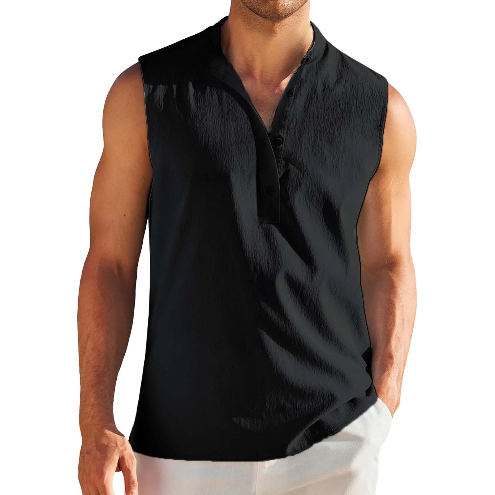 Shirts Men for Male Summer Sleeveless Beach Shirts For Tank Shirts Casual Tank Top Long Sleeve Bulk Shirts Men