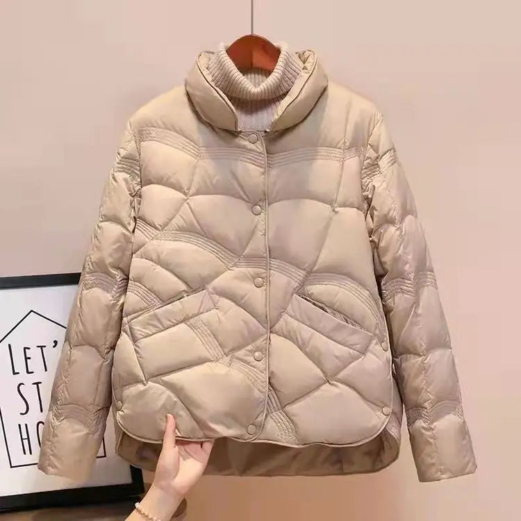 Women Jacket 2025 New Autumn Winter Parkas Female Light Thin Down Cotton Coat Femme Casual Short Warm Basic Outerwear Ladies Top