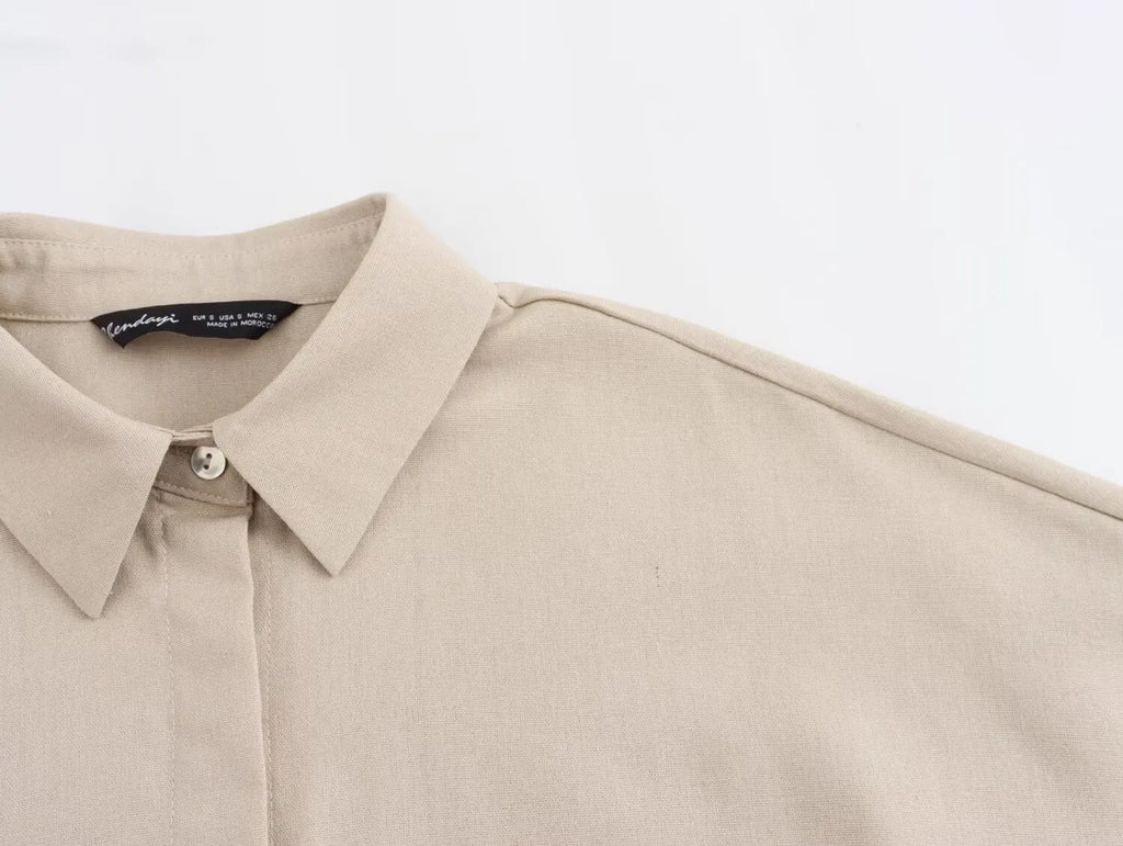 2025ZA&JIA new women's wear European and American style French design shirt versatile casual loose shirt