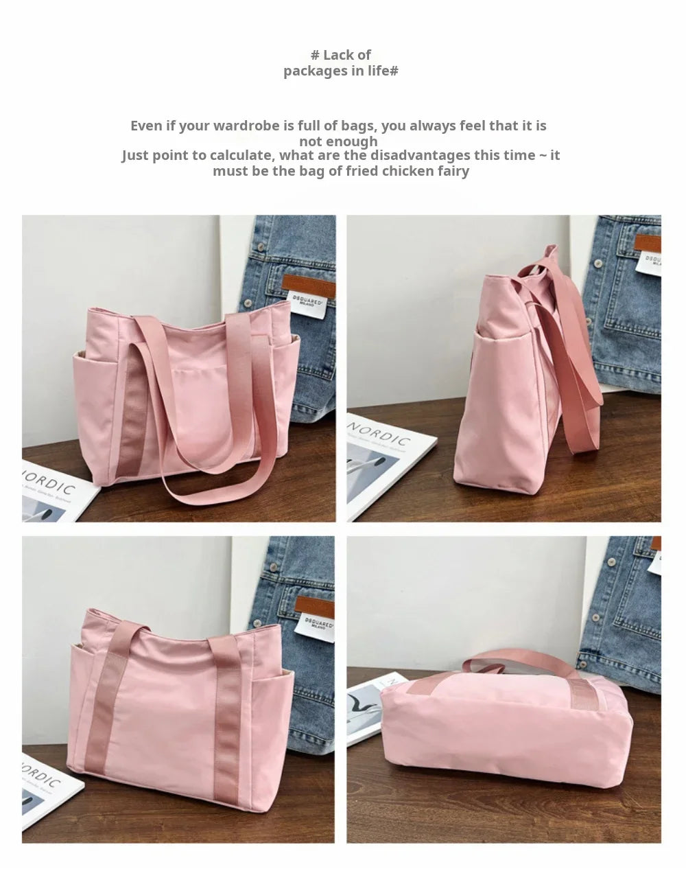 2024 New Handbags Casual Shopping Bags for Women Soft Canvas Big Capacity Tote Bag Messenger Big Mummy Shoulder Bag Ladies