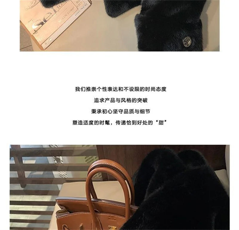 Women's Coat  Women's fur Coat New Fashion Mink fur Coat Women's Autumn and Winter new Fur Short Ladies Wind Chaebol Daughter