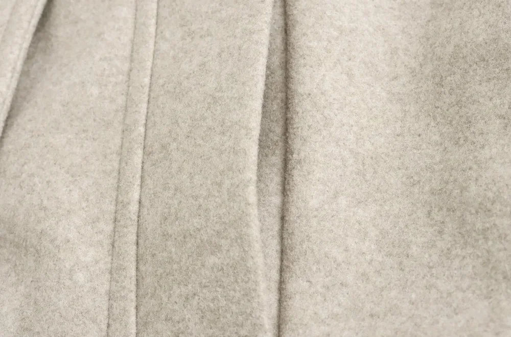 Women's Soft Loose Woolen Coat, Long Sleeve, Welt Pockets, Oversized, Female Outerwear, Chic Overcoat, Fashion