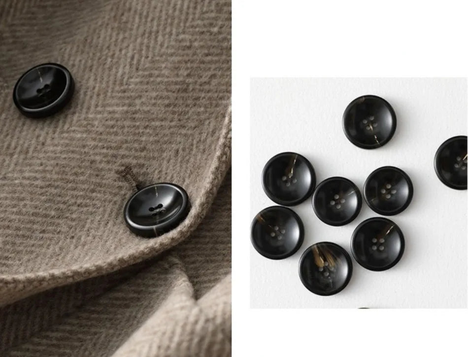 Wool Coat Elegance Coats and Jackets Women New In Autumn Winter Jacket Women Korean Style Long Sleeve Office Lady Trench Coat