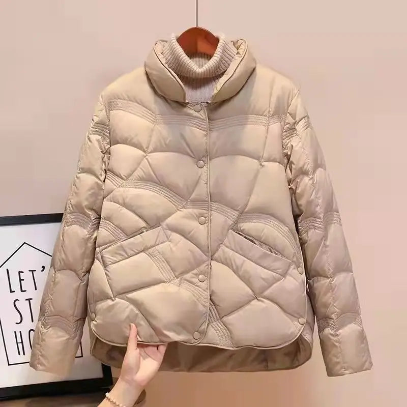 Women Jacket 2025 New Autumn Winter Parkas Female Light Thin Down Cotton Coat Femme Casual Short Warm Basic Outerwear Ladies Top