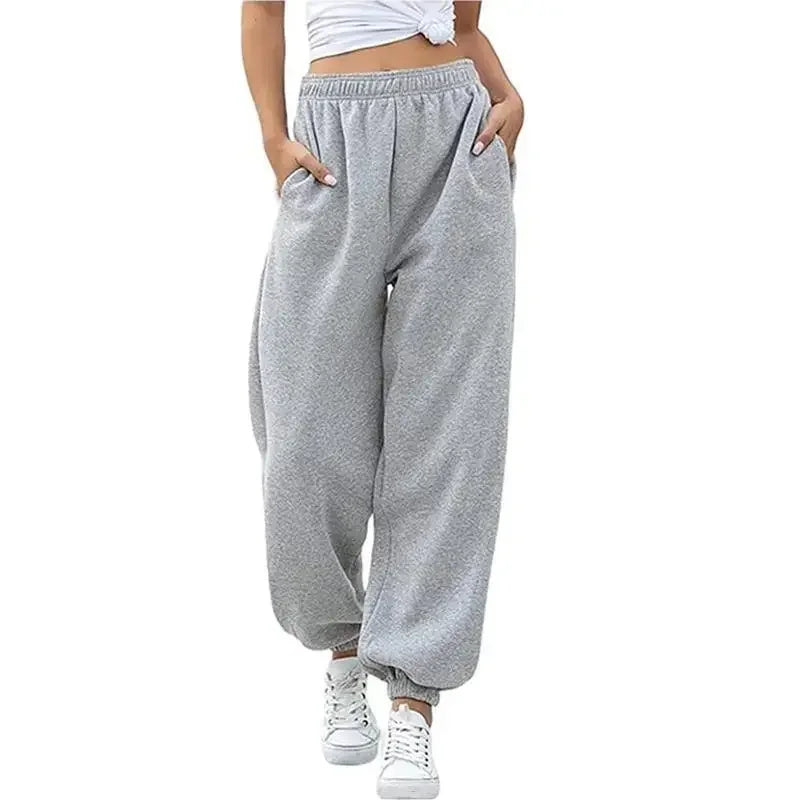 High Waist Casual Sporty Women's Pants Fashionable Home Wear Long Trousers Women's Loose Fit Sweatpants Versatile Trousers