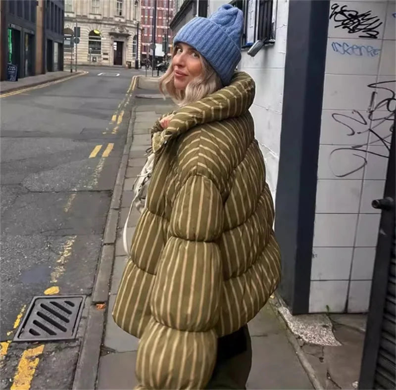 Women's Coat  New Loose and Comfortable Padded Jacket Fashionable Casual Cotton Coat for Autumn and Winter